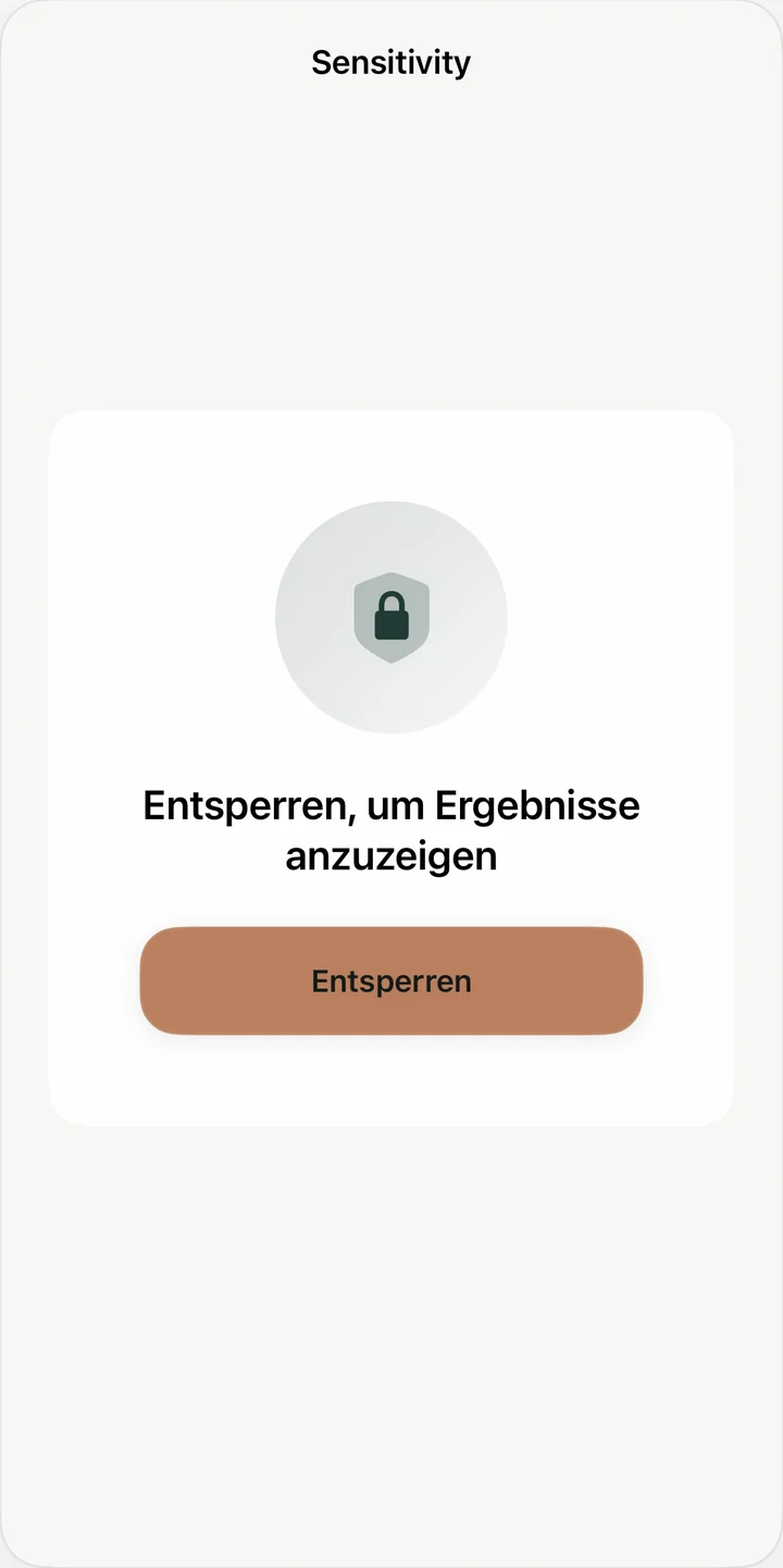 Die Geräteauthentifizierung schützt den Überprüfungsbildschirm