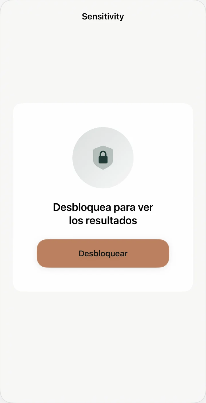 La autenticación del dispositivo protege la pantalla de revisión.