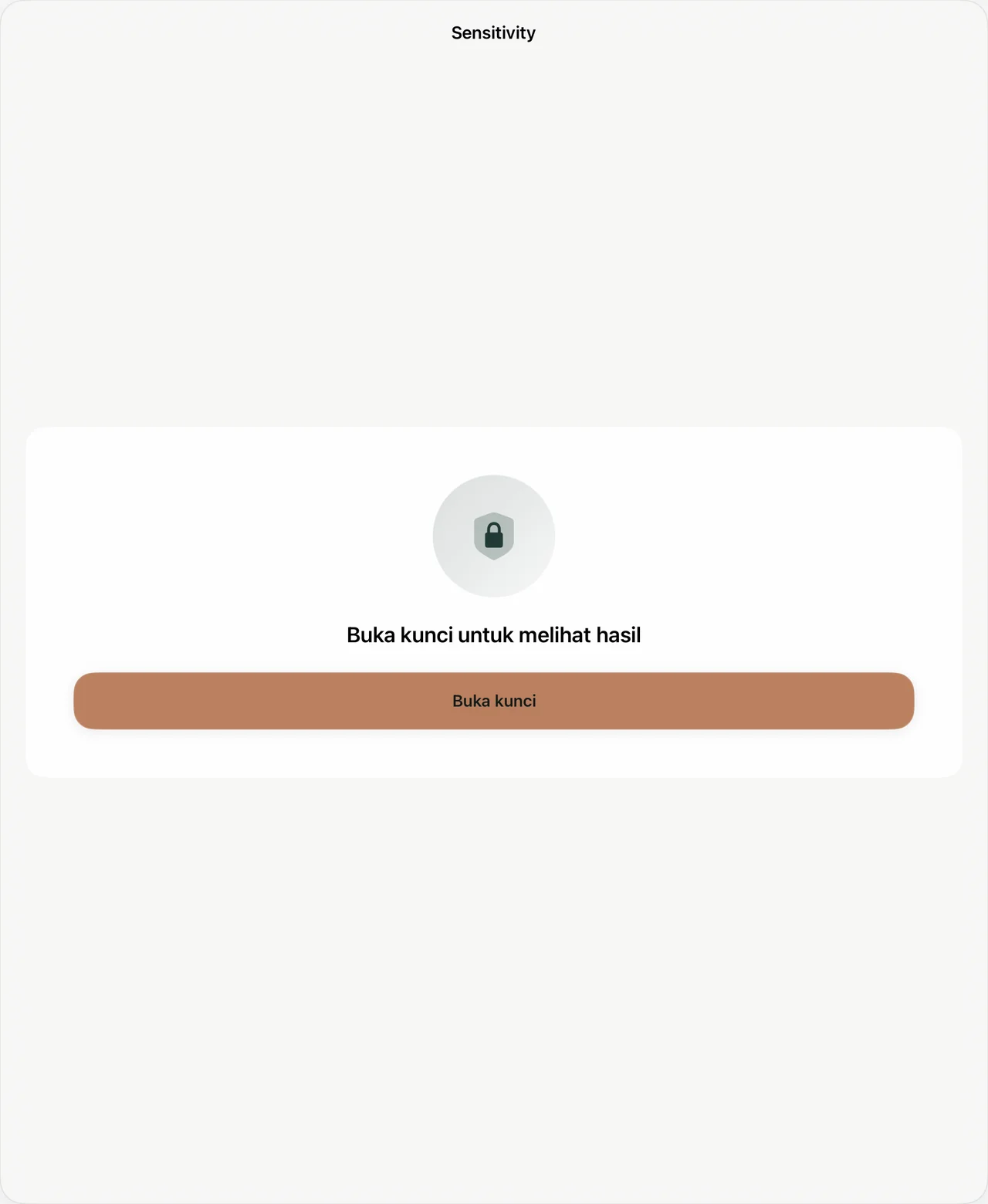 Sensitivity layar tinjauan terlindungi di iPad