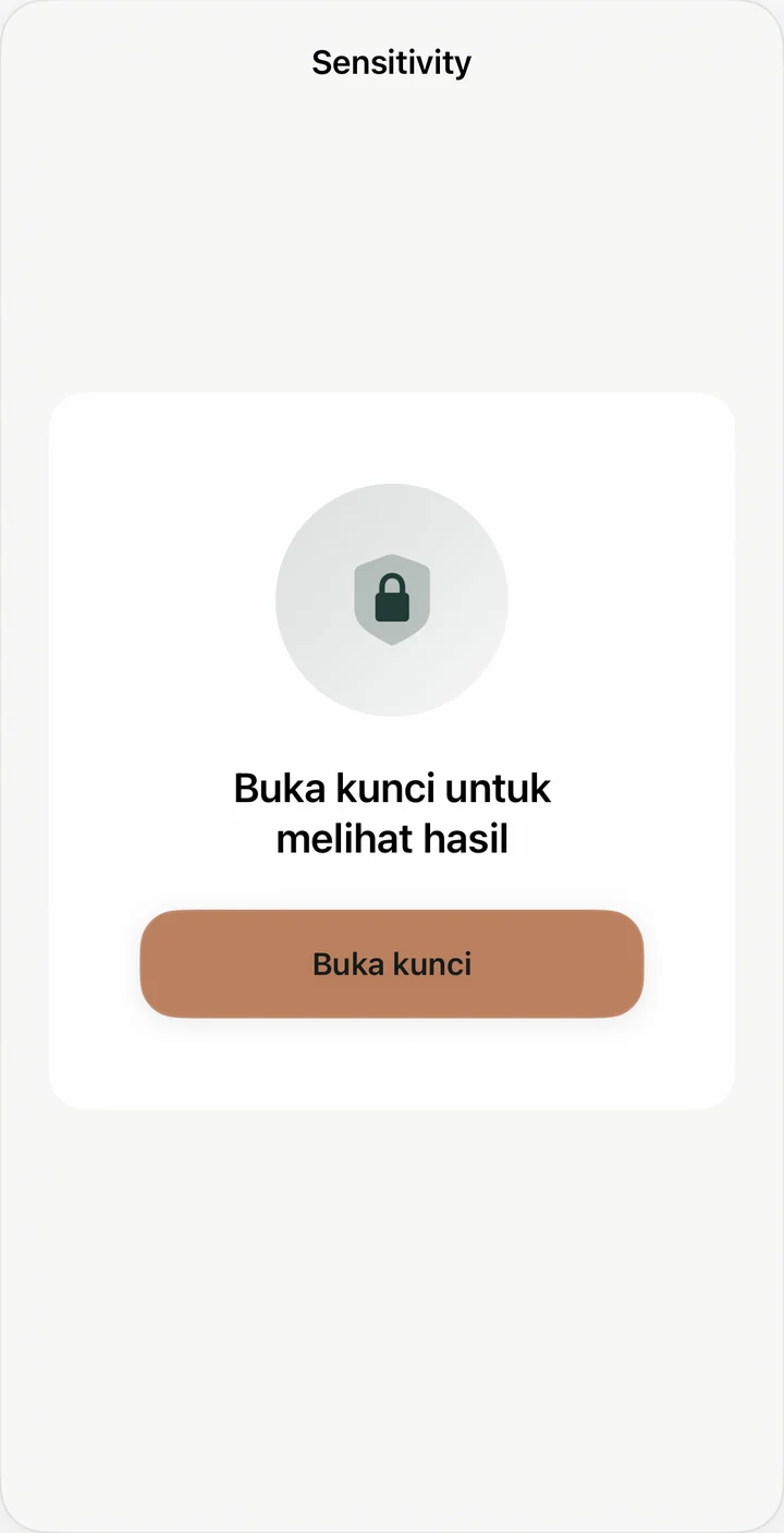 Otentikasi perangkat melindungi layar ulasan
