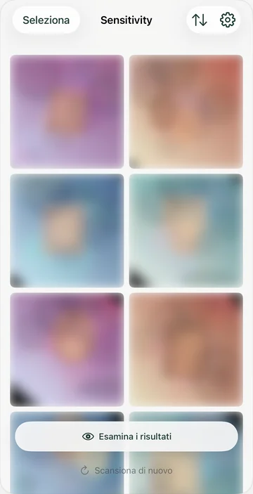 Trova foto sensibili