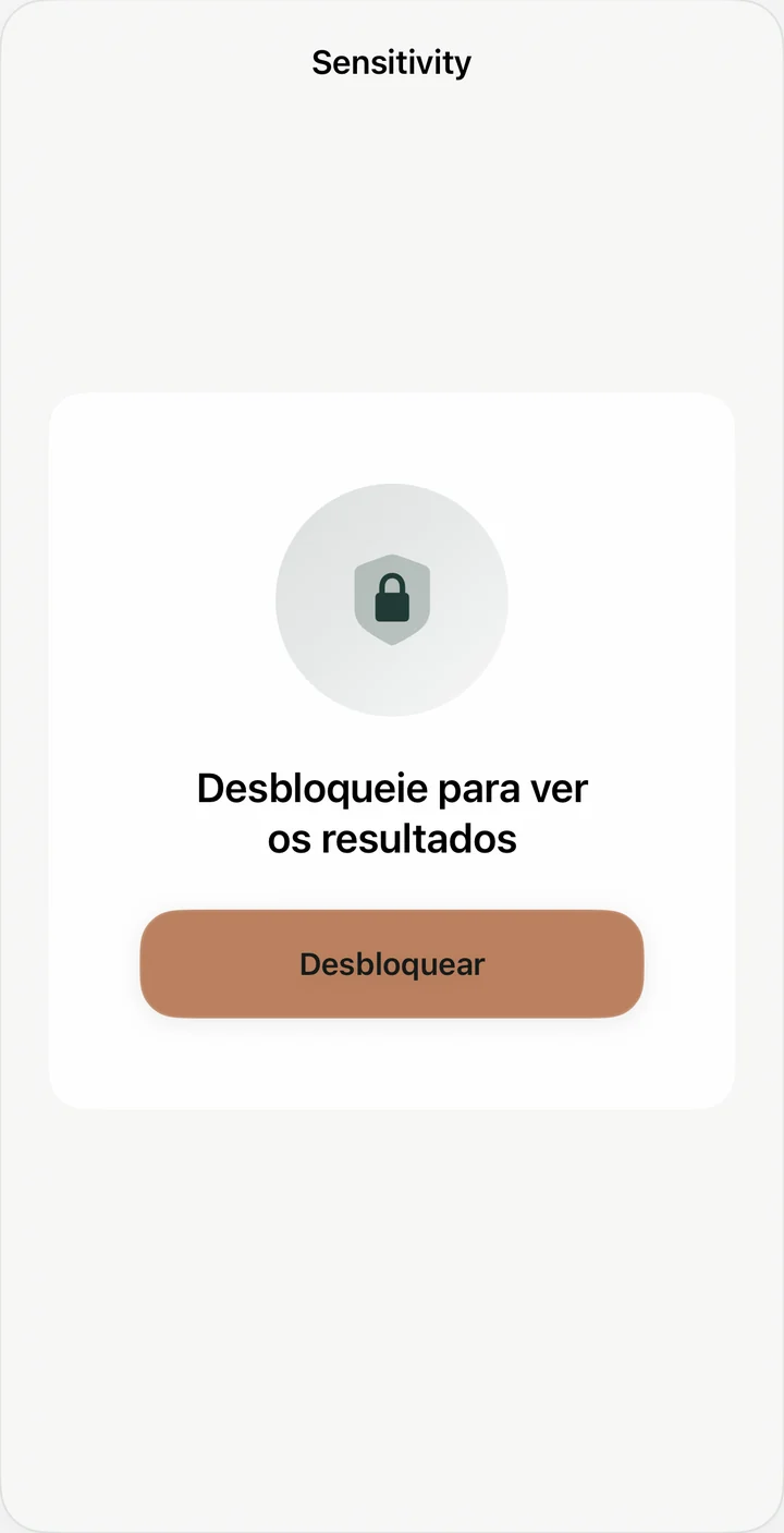 A autenticação do dispositivo protege a tela de revisão.