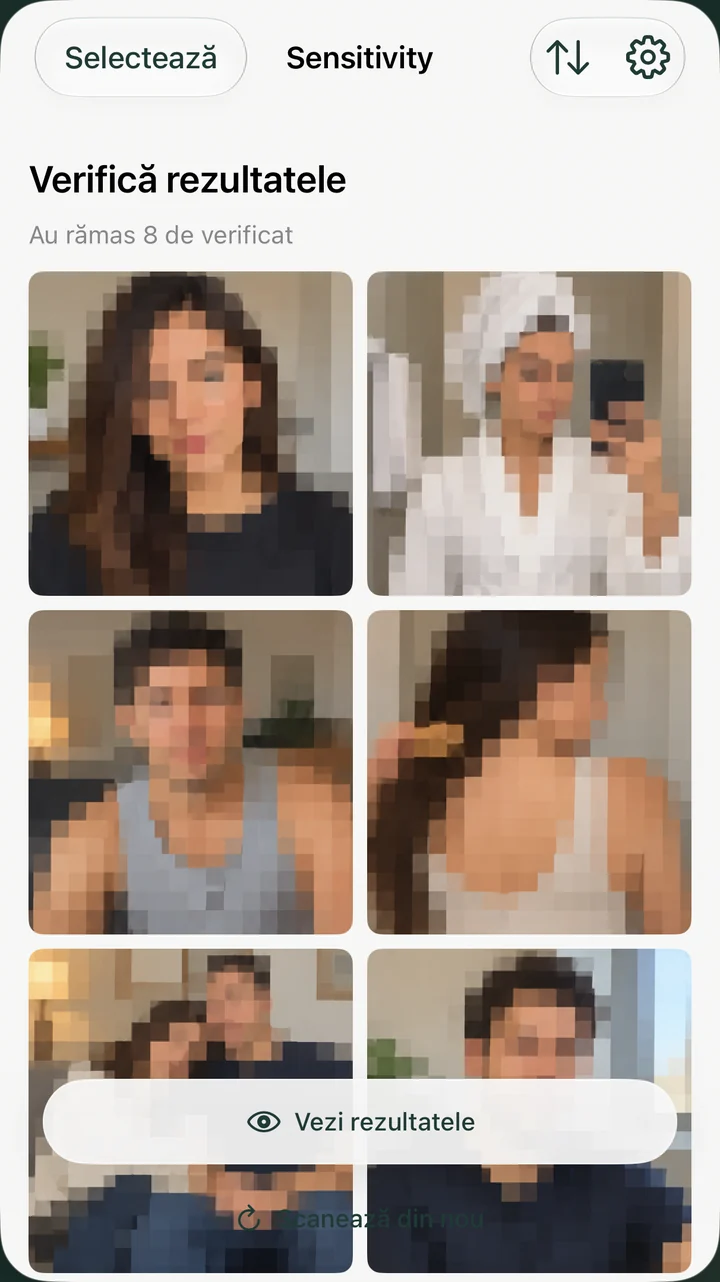 Sensitivity ecran de recenzie cu fotografii exemplu fictive