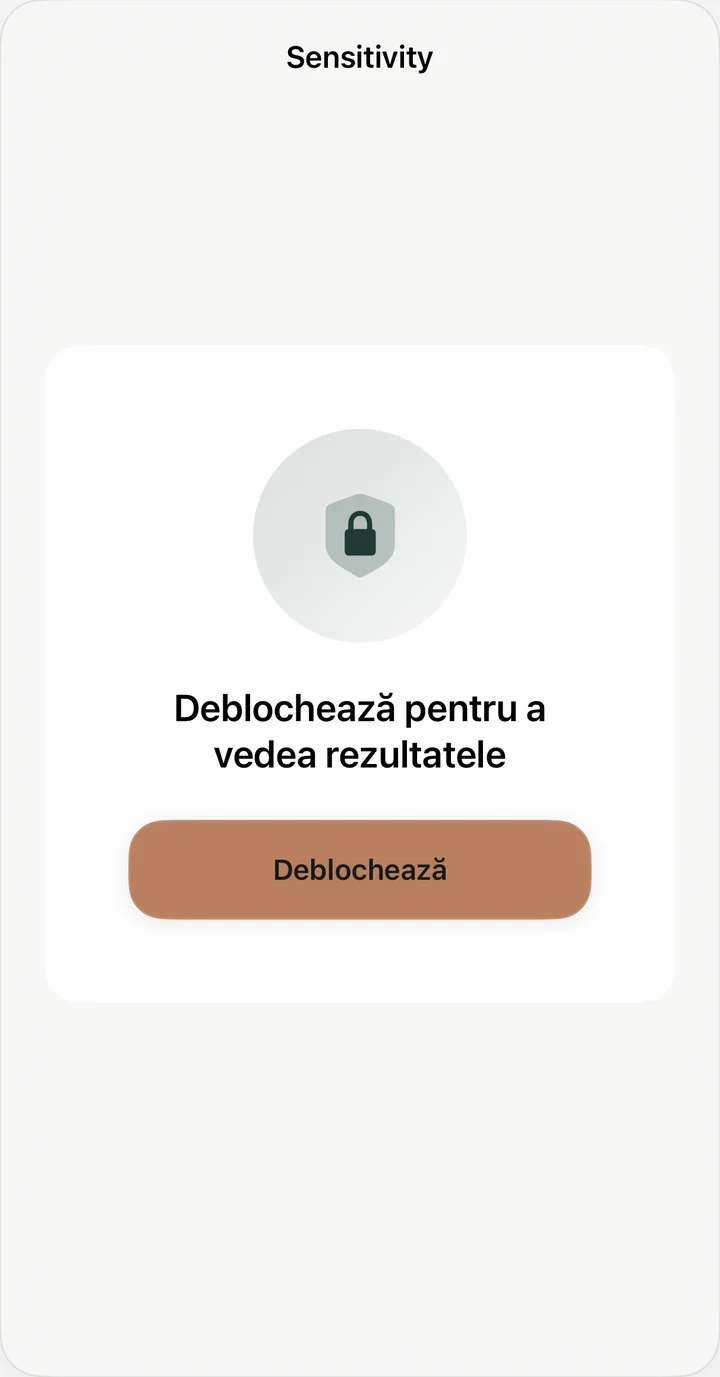 Sensitivity ecran de revizuire protejat