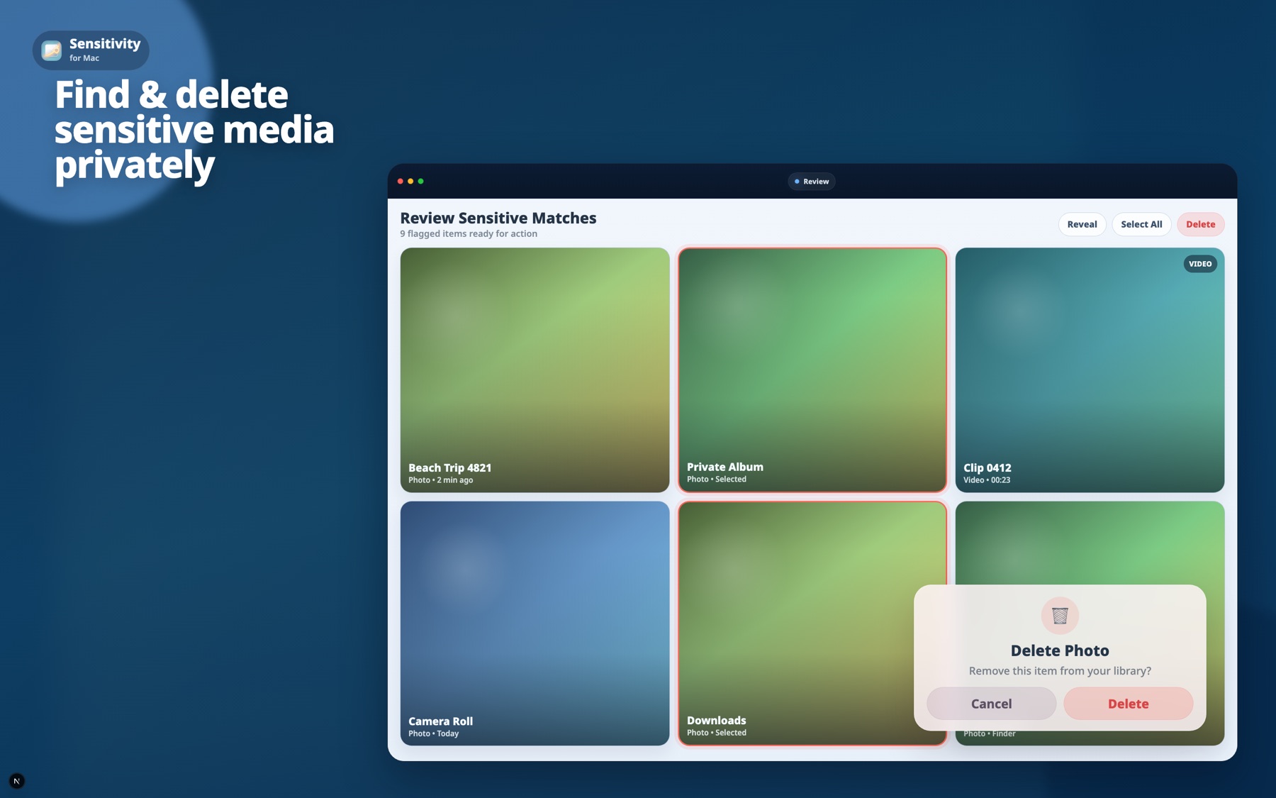 Sensitivity review workflow on Mac