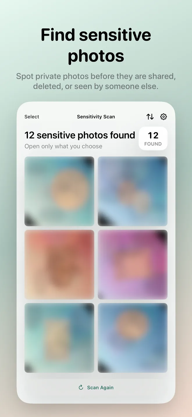 Sensitivity finding sensitive media on iPhone