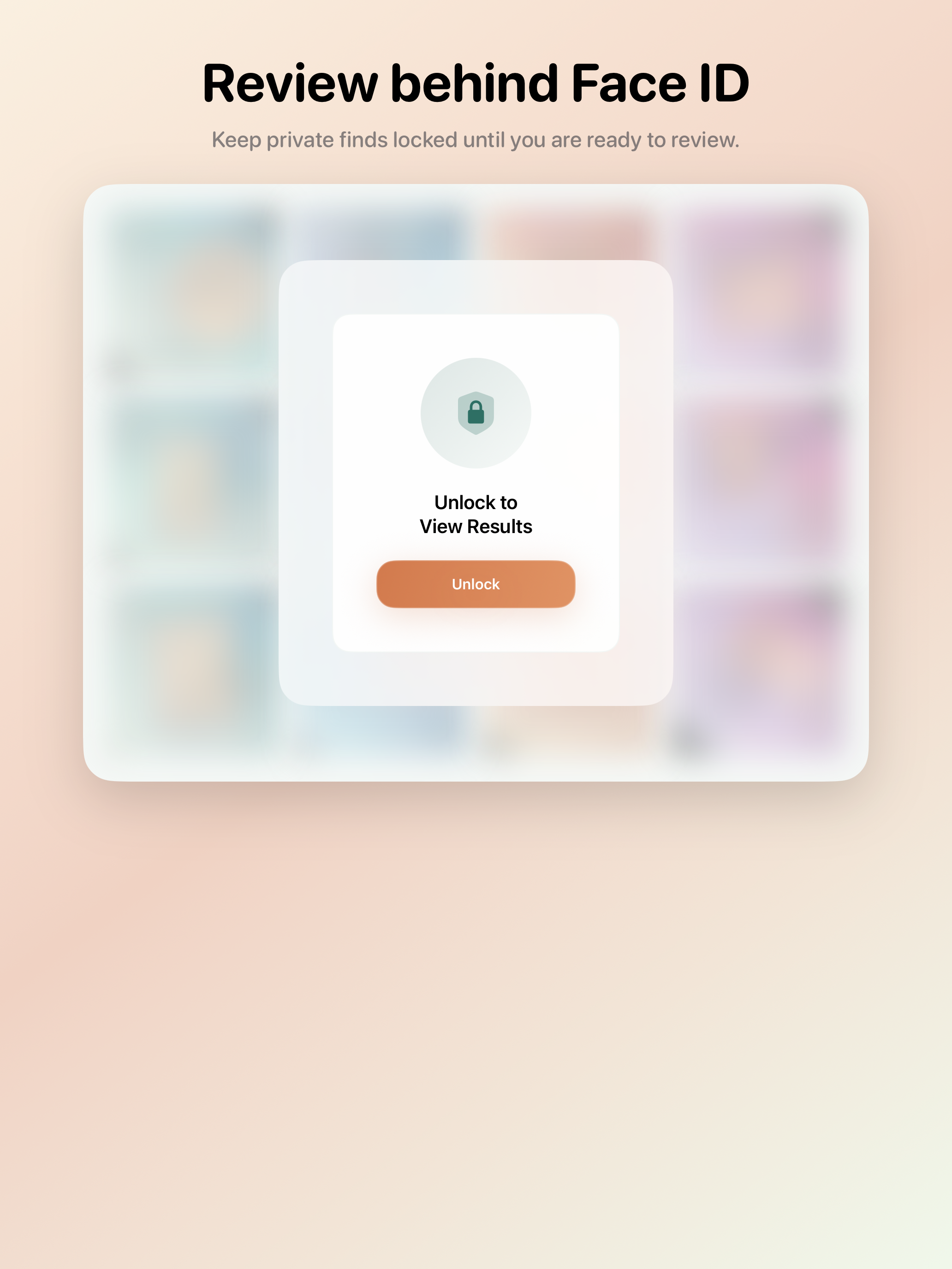 Sensitivity protected review screen on iPad